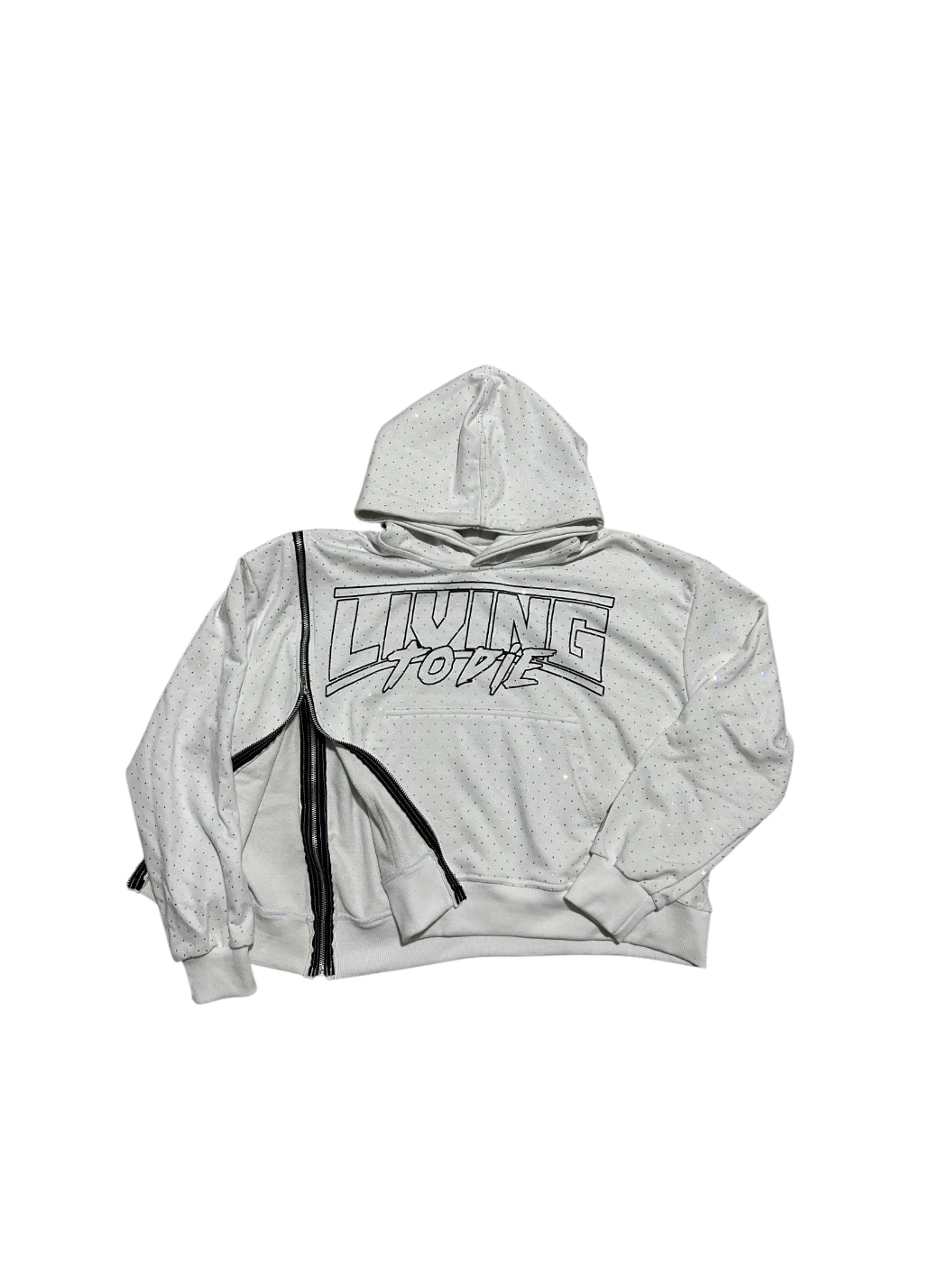 (SNOW WHITE) DTF CERNIERA HOODIE