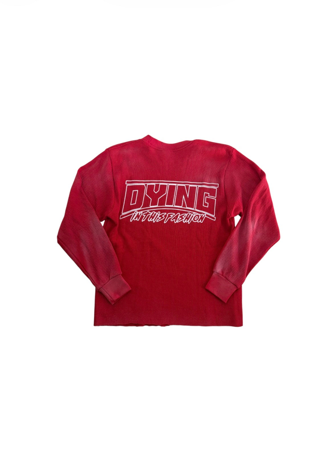 CIALDA DTF WAFFLE LONG SLEEVE (SCARLET)