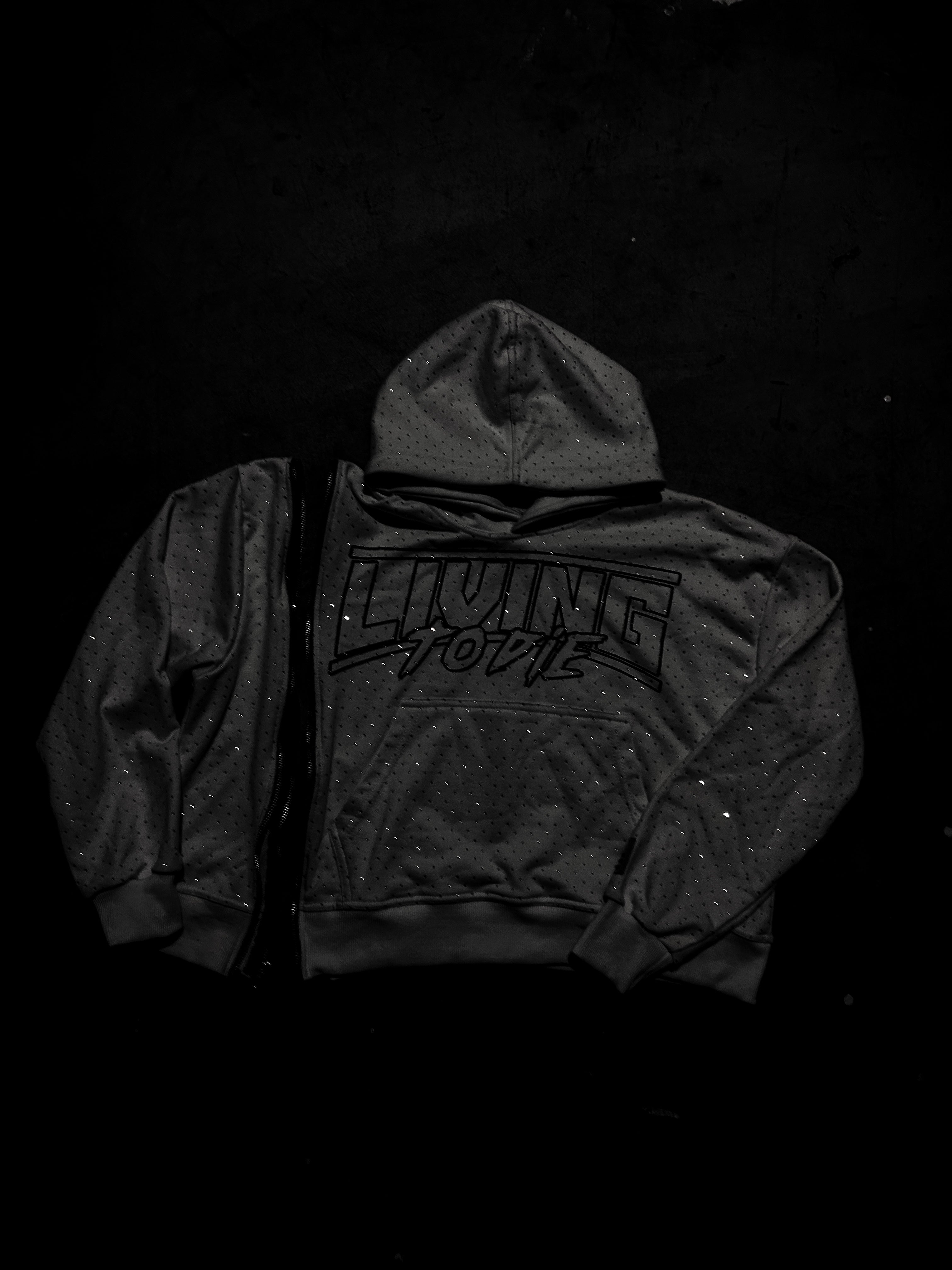 (SNOW WHITE) DTF CERNIERA HOODIE